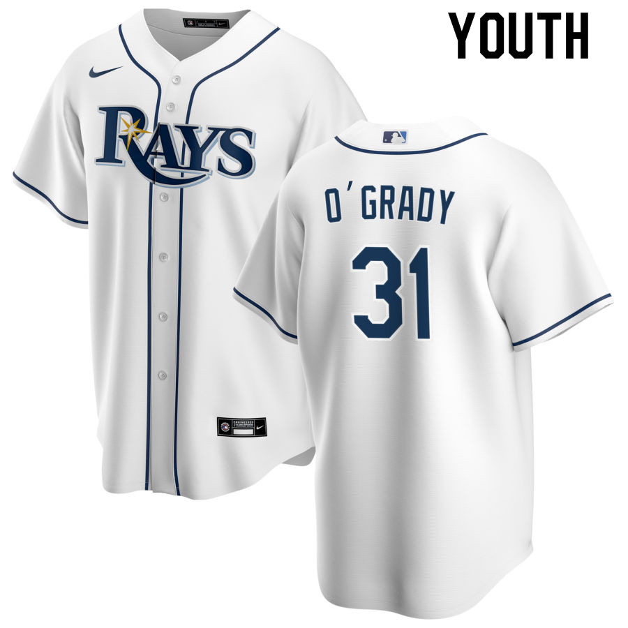 Nike Youth #31 Brian O'Grady Tampa Bay Rays Baseball Jerseys Sale-White